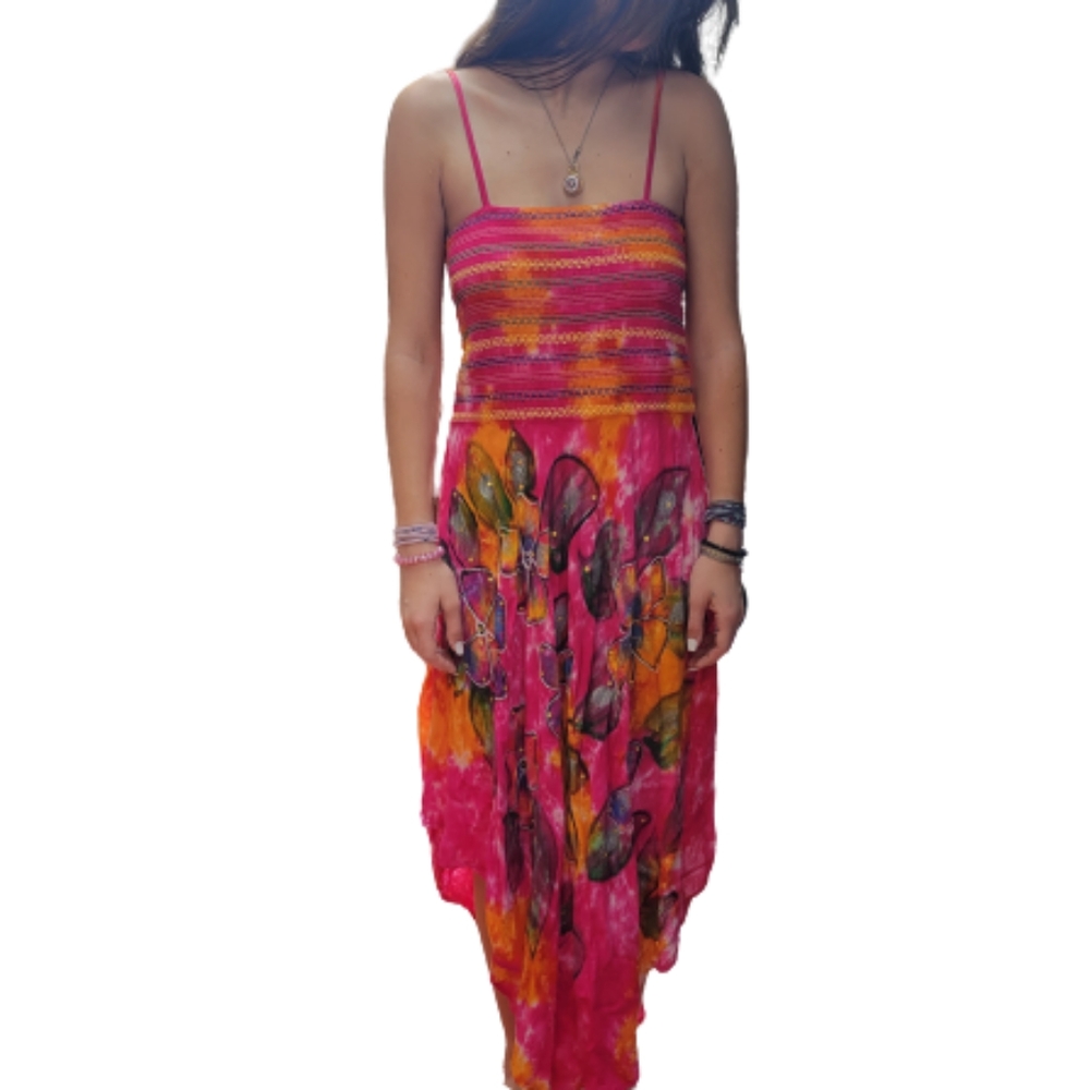 Boho Tye Dye Maxi Sundress Size Medium